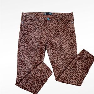 Kut from the Kloth Women’s Cheetah Print Skinny Jeans Size 14 Ankle Mid-Rise